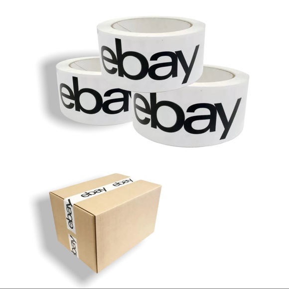 eBay shipping tape Roll Logo brand packing roll 2” x 75yd  225 ft  2.2 mil - Picture 2 of 3